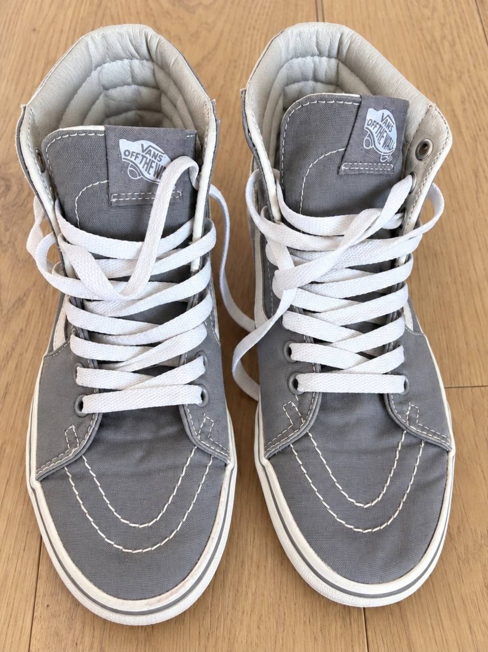 Vans Women's Gray Sk8-Hi Canvas High-Top Sneakers